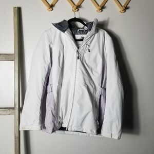 ZEROXPOSUR WHITE WITH GRAYISH PURPLE WOMEN'S COAT SIZE LARGE